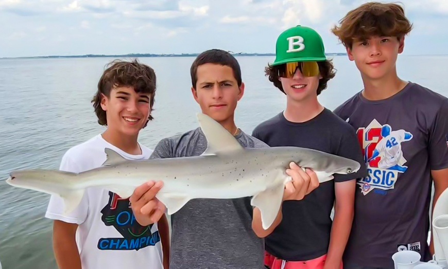 Image 1: 2- or 3-Hr Kid's Fishing Trip/4-Hr Large Shark Trips+ Tarpon (up to 6)
