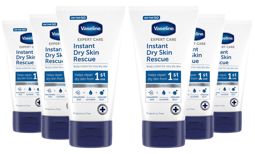 Pack of Vaseline Instant Dry Skin Rescue Body Lotions 75ml | Groupon