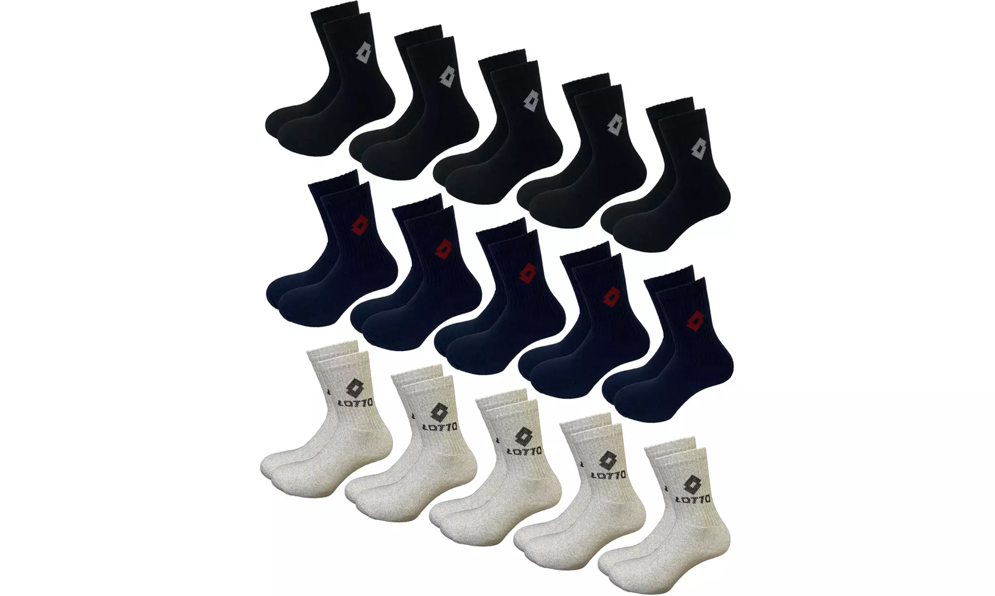 6, 12 o 15 paia di calzini sportivi Sergio Tacchini o Lotto