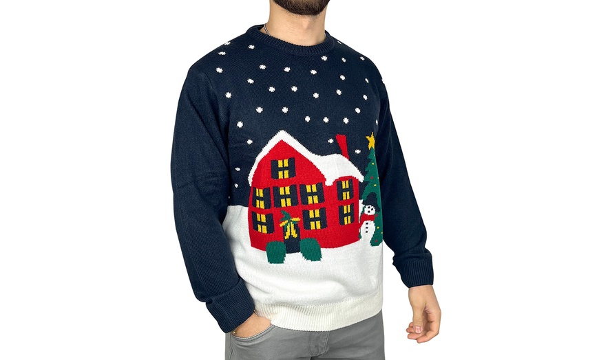 Image 4: Jersey navideño de diseño unisex con cuello redondo