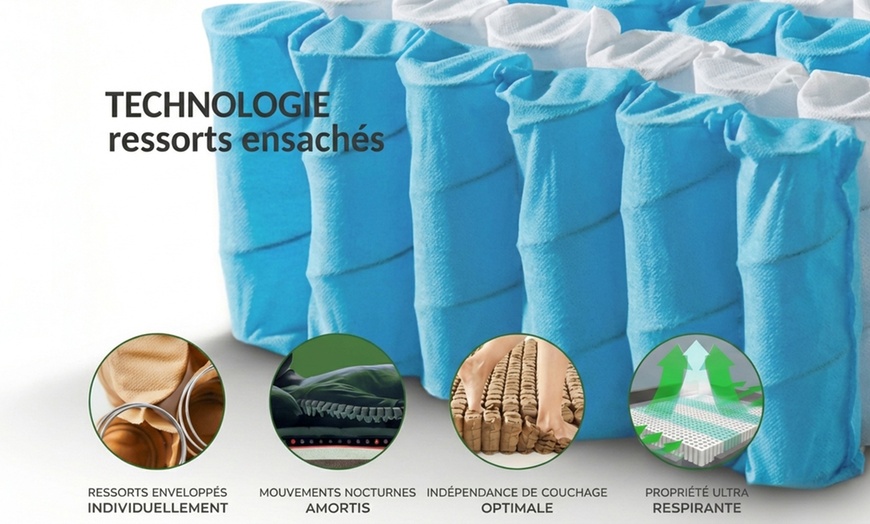 Image 5: Materasso Perle: Memory Foam, Molle Insacchettate e Lattice Sampur