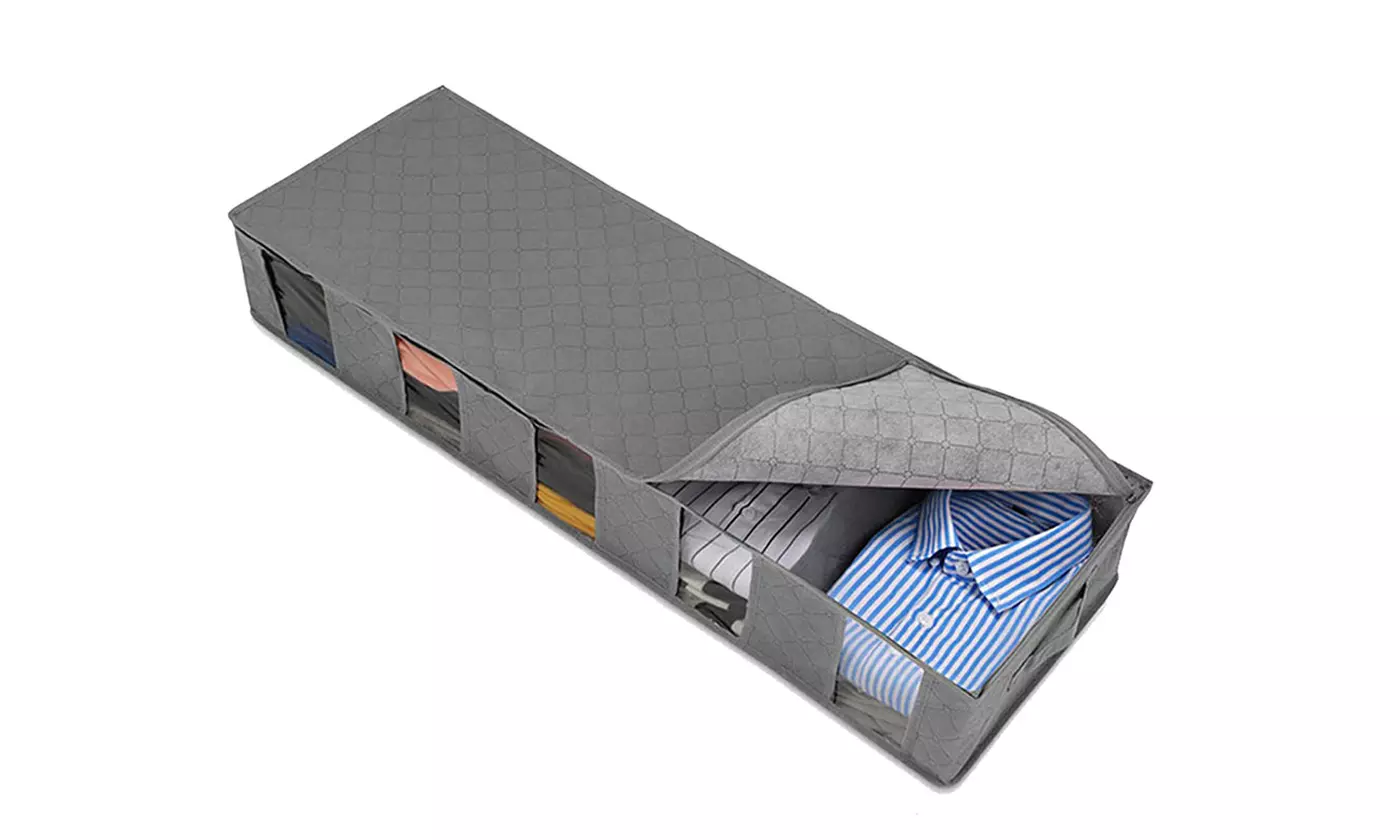 Non-Woven Clothes Storage Under-Bed Bins Foldable Closet Organizer Containers