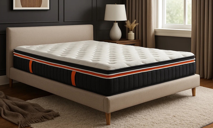 Image 1: Matelas épais : double surmatelas et mémoire de forme, Sampur