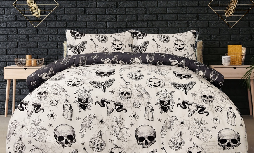 Image 7: Smart Living Reversible Mystical Gothic Duvet Cover and Pillowcases