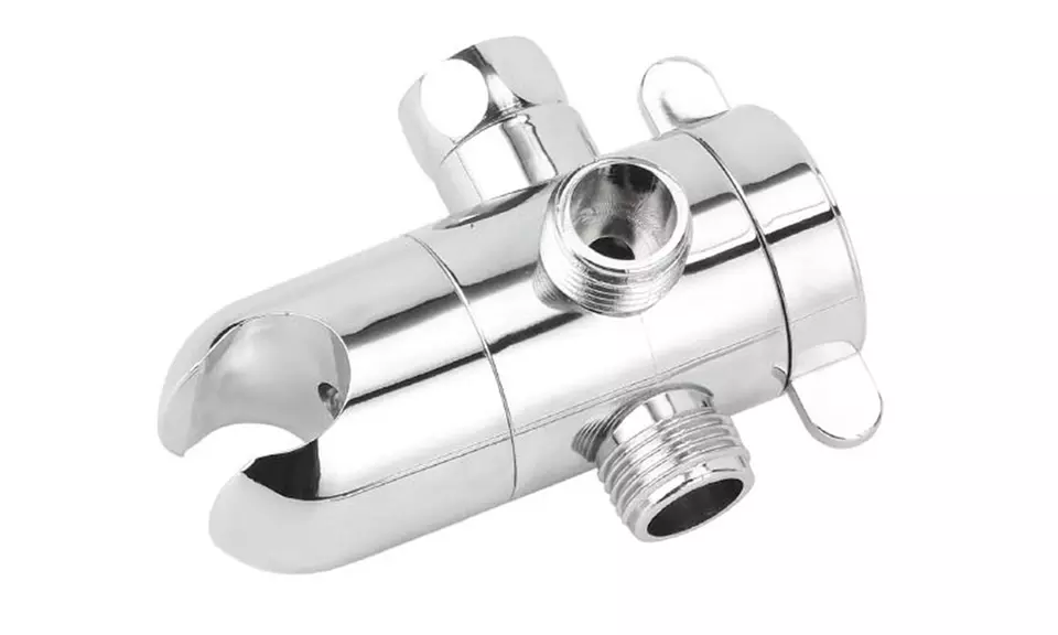 ABS Bathroom Shower Head Diverter 3-Way Valve Sprayer Arm Mount Water Separator