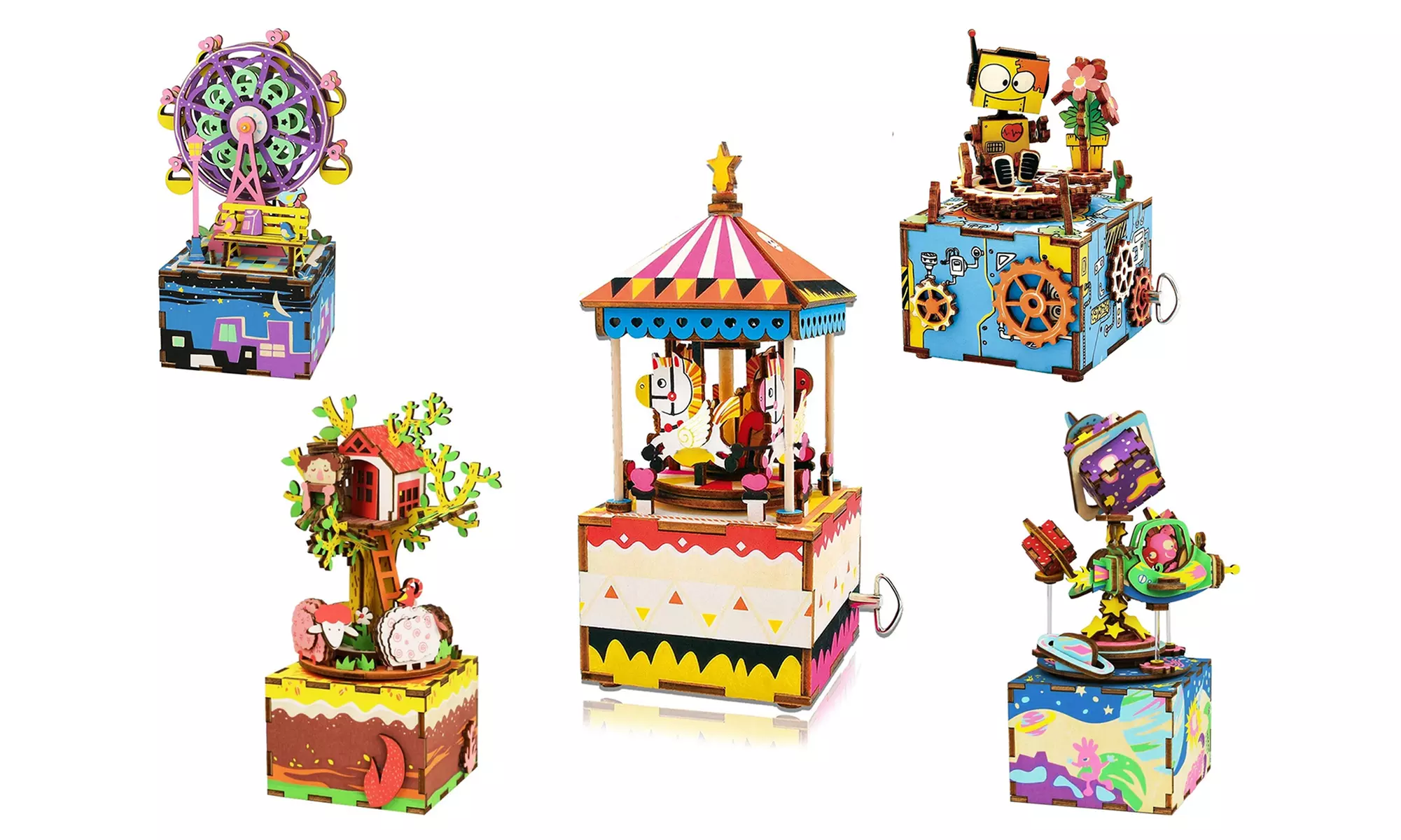 DIY 3D Wooden Music Box Kit - Primary Image