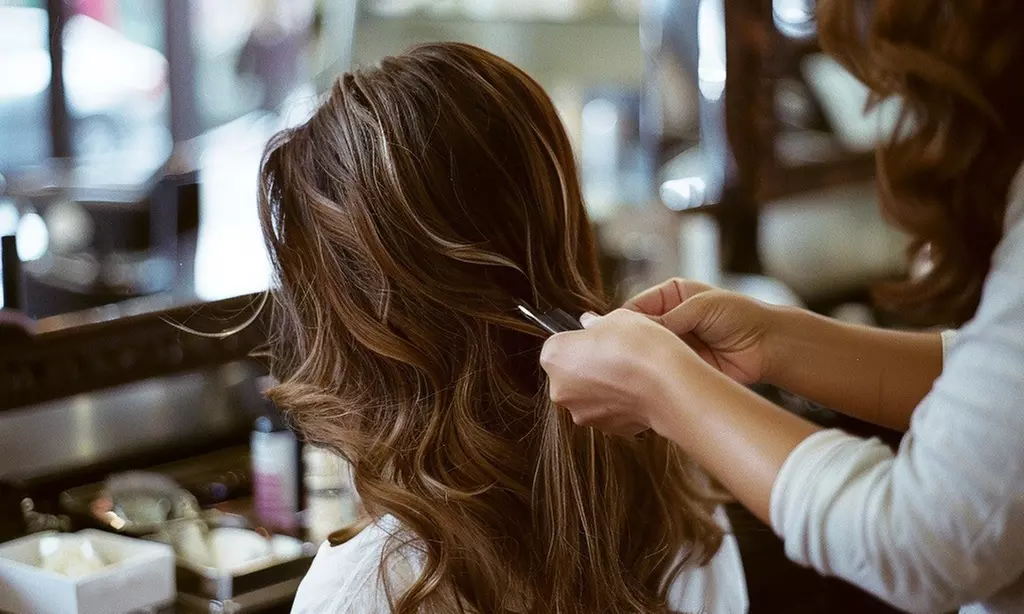Haircut, Conditioning & Blowout & Optional All Over Color or Highlights or Balayage / Foilayage (Up to 54% Off)