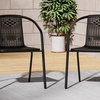 Image 4: Outdoor PE Rattan-Effect Stackable Chairs Set