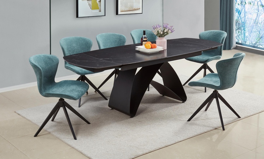 Image 1: DS Living Maelis Ceramic Dining Room Table