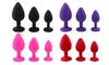 3pcs/set Silicone Jeweled Anal Plugs Large Medium Mini Plated Stopper Beads