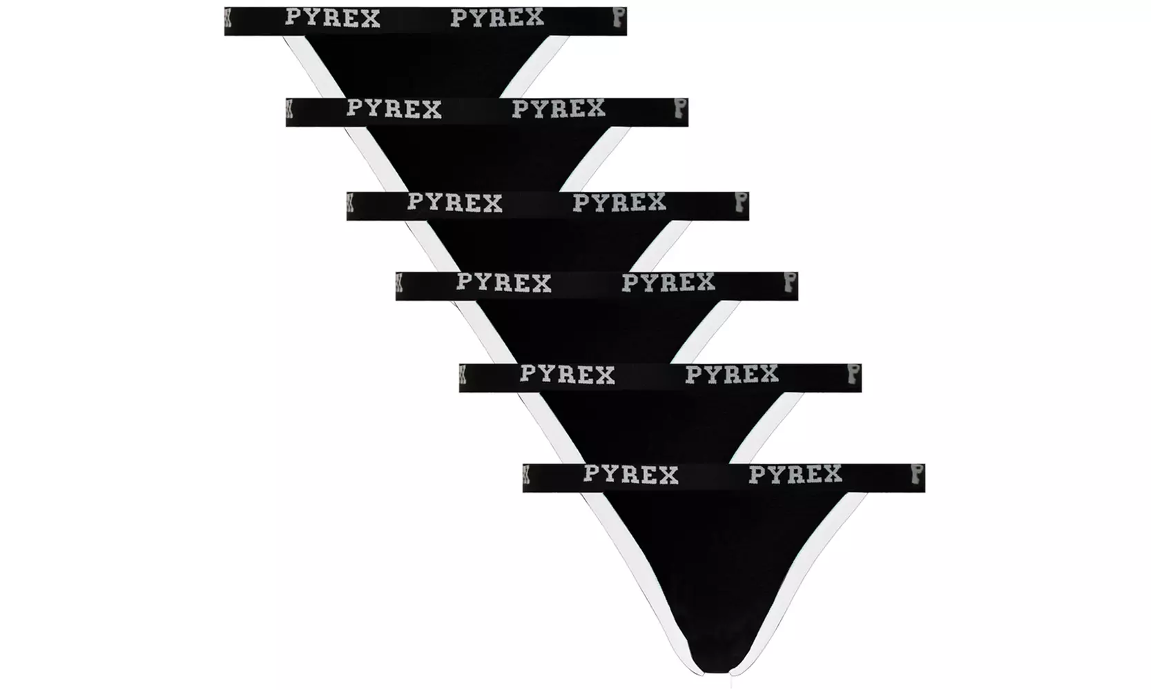 Pack di 3 o 6 tanga o perizoma in cotone bielastico Pyrex