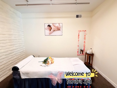One 45 Minutes Deep Tissue or Swedish Massage + Hot Stones + Essential Oils - Yunara Spa