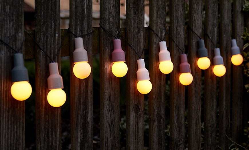 Image 3: Solar Frosted Retro Lights