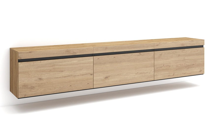 Image 23: Meuble TV suspendu avec grande capacité de rangement  