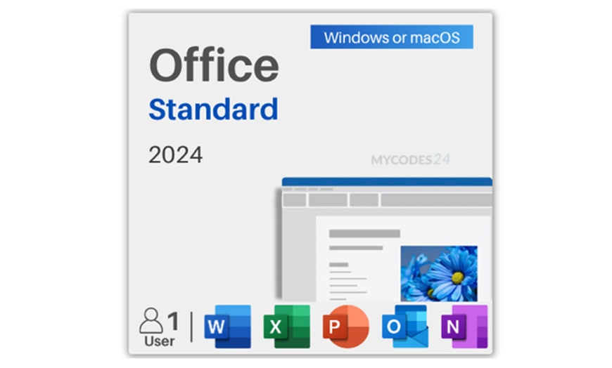 Image 1: Microsoft Office 2024 Standard for Windows or Mac – Lifetime License
