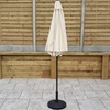 Image 3: Phoenix 2.5m Table Parasol in Beige with Base