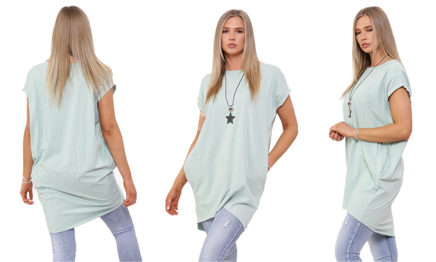 Image 10: Want Clothing Oversized Sleeveless Hi-lo Back Baggy T-Shirt Dress