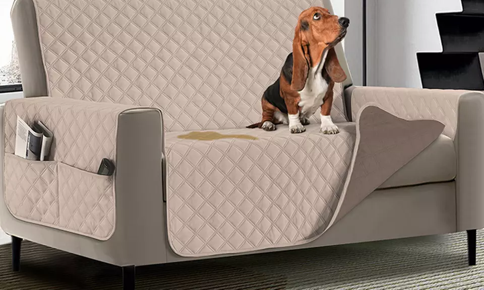 Housse de canapé imperméable, anti-tache, matelassée