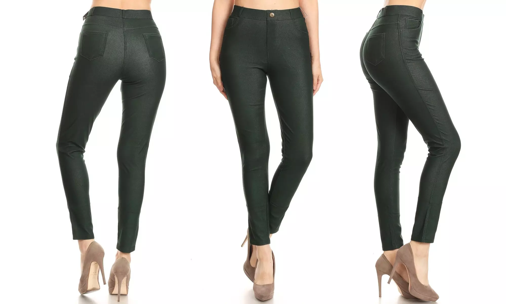  Women's Knit Jean Jeggings S-3X. Also Plus Skinny Pull On Pants