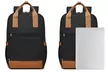 KONO wasserabweisender Rucksack mit Laptopfach und USB-Anschluss in Creme/Braun oder Schwarz/Braun - Second Medium