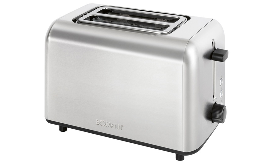 Image 2: Grille-pain 2 fentes en acier inoxydable Bomann