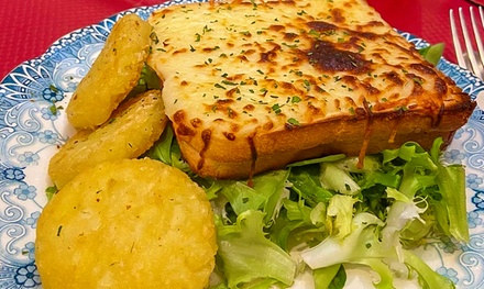 Pour 2 personnes : croque-monsieur au choix avec salade et röstis