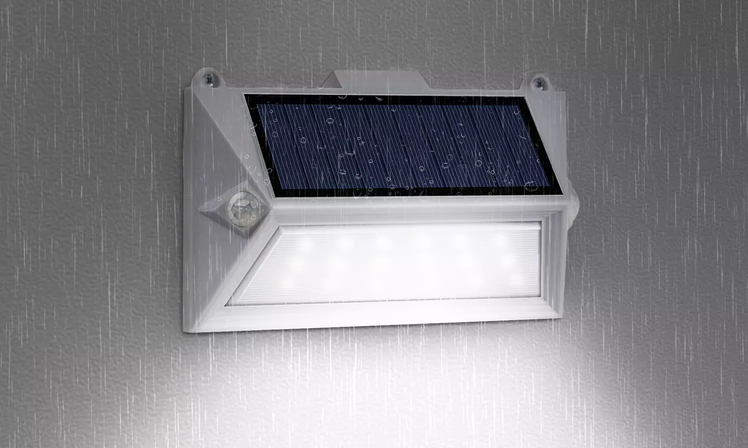 1, 2 ou 4 spots solaires à LED muraux avec détecteur de mouvement à lumière blanche - Primary Image