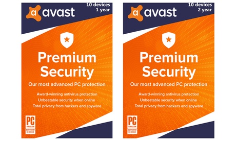 1 o 2 anni di protezione Avast Premium Security 2020 per 10 dispositivi