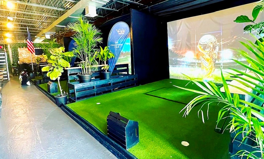 Image 1: Cutting-Edge Indoor Golf Simulator Session (Up to 4 Hours) 