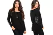 Women's Black Fashion Sweaters - Second Medium