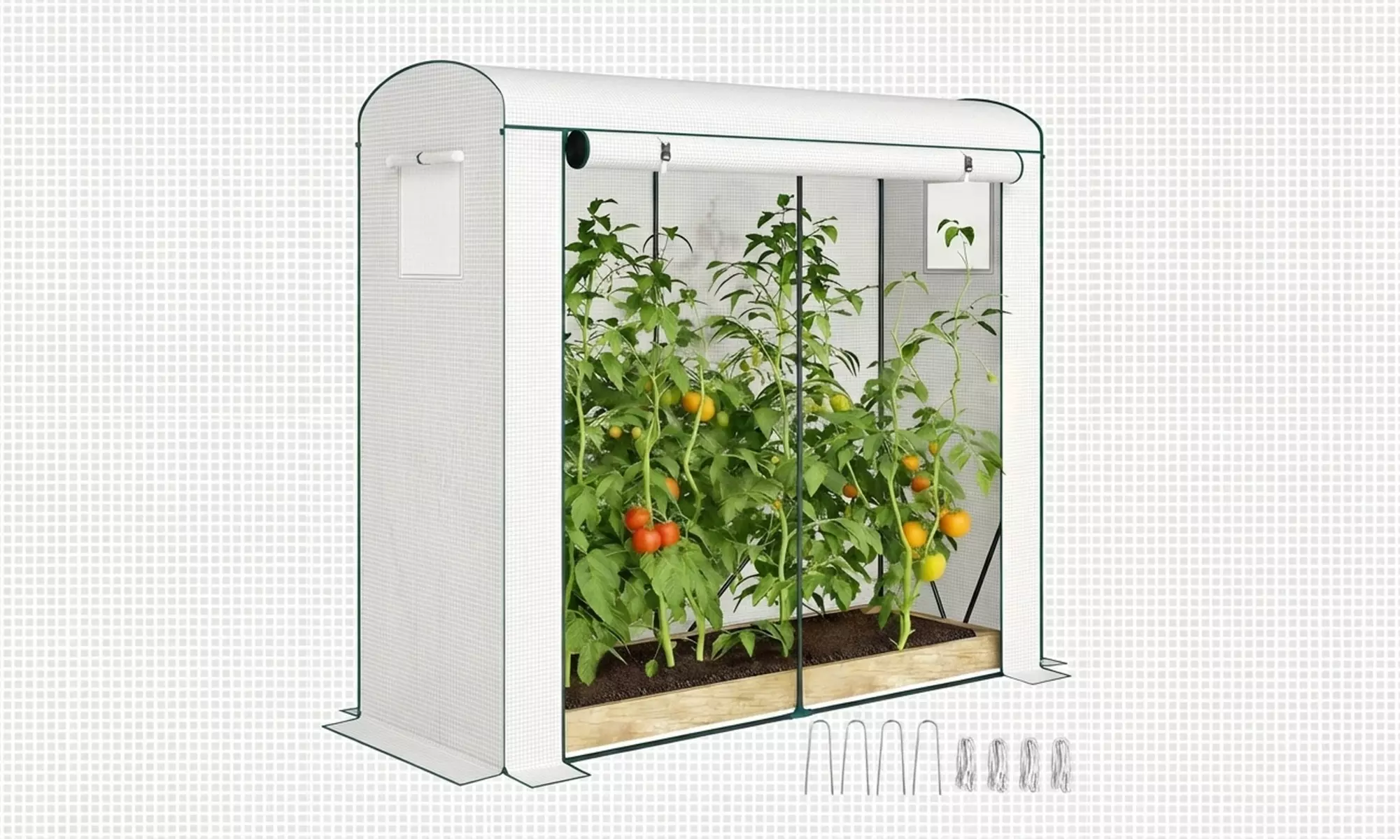 Outsunny Steel Frame Garden Greenhouse with PE Cover and Windows