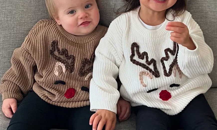 Image 8: One or Two Personalized Embroidery Baby Sweaters