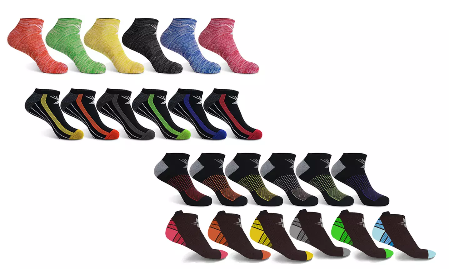 XTF Elite Lightweight Cushioned Compression Socks (6 Pairs) - Primary Image