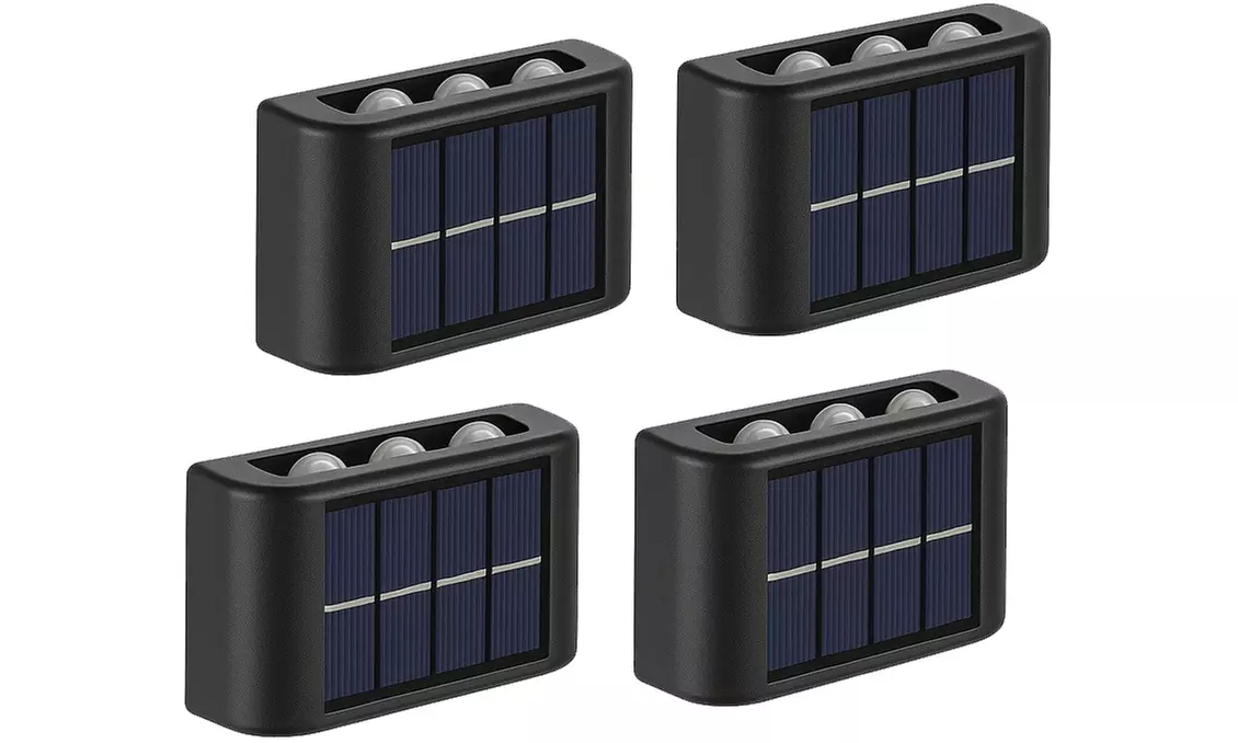 Infinite Basics Four-Pack Solar Outdoor Wall LED Light