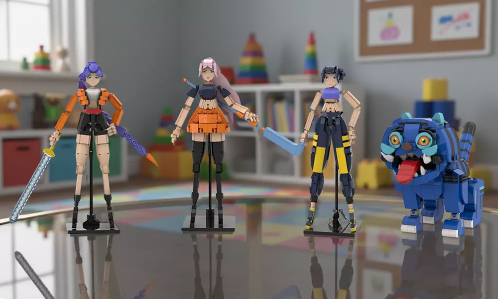 LEGO Inspired K-Pop Demon Hunters Inspired Character Building Block Model - Primary Image