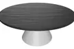 Mesa de comedor Artù en madera con base cónica de metal, disponible en 3 colores, con envío gratuito - Image 5
