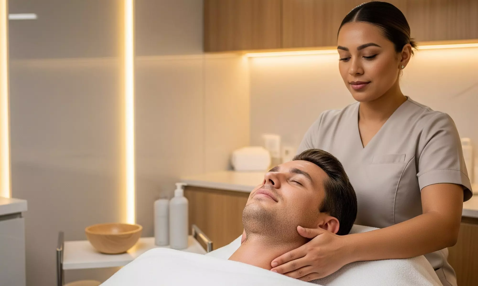 Skin Rejuvenation with Tailored Basic, Acne, Lifting Facials for Men