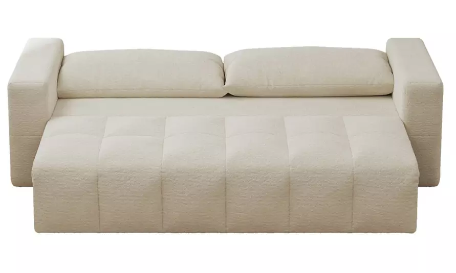 Canapé convertible 3 places "Midland" de Kocoon avec coffre en bouclette, livraison offerte