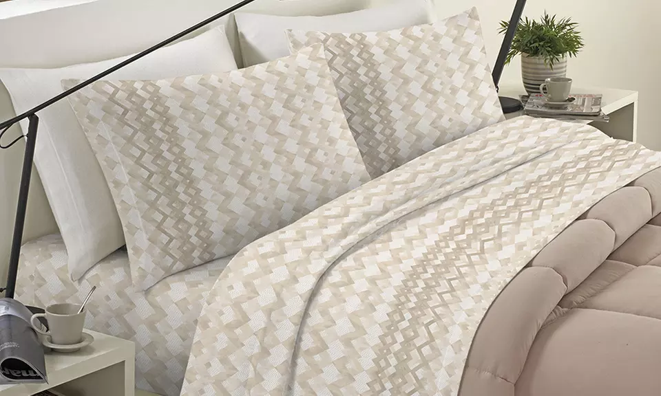 Completo lenzuola in morbida e calda flanella Made in Italy