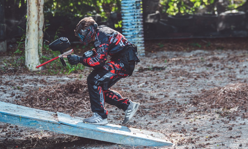 Image 5: Paintball Adventure & F1 Museum Experience for One, Two or Four People