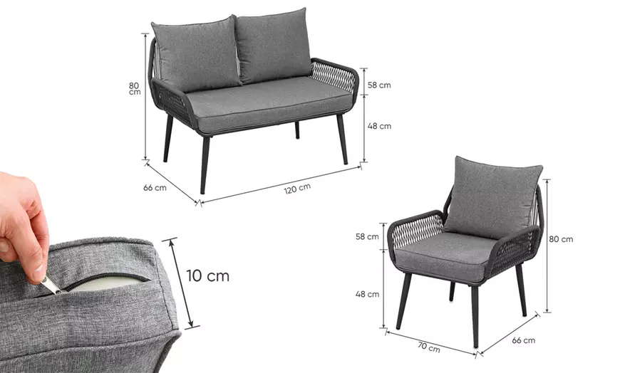 Image 21: Loungeset "Sienna" voor 4 of 6 personen