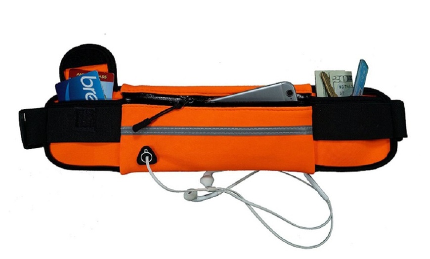 Image 8: Running Bum Bag Fanny Pack Travel Waist Money Belt Zip Hiking Pouch Wallet