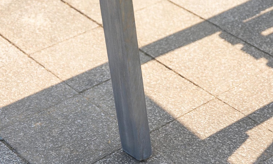 Image 19: Outsunny 2-Seater Wooden Bench with Centre Table