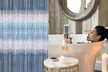  Ruvanti 72x72 Water-Resistant Polyester Shower Curtain with 12 Hooks - Second Medium