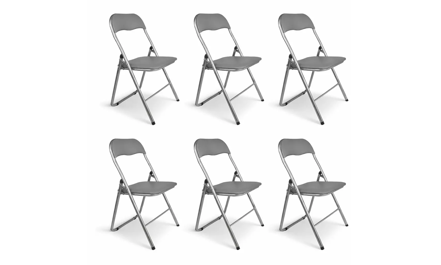 Set 6 sedie pieghevoli con struttura in acciaio Camillo Rigamonti srl