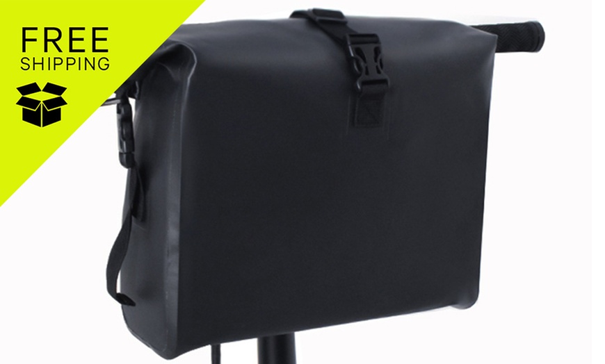 Image 1: One 9L Bike Handlebar Bag Cycling Front Frame Tube Bag; FREE SHIPPING