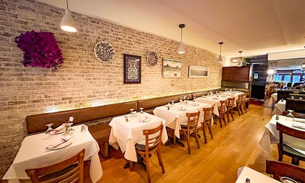 Dinner For Two: 1 Shared Appetizer, 2 Entrees, 1 Shared Dessert, and 1 Bottle Wine, Valid Sun-Wed - Sultan Mediterranean Cuisine