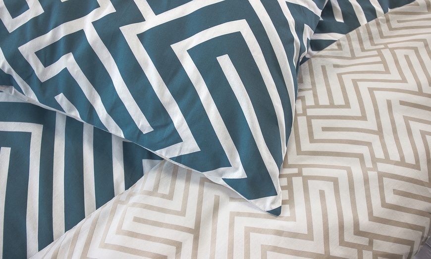 Image 10: Set di biancheria da letto reversibile in 100% cotone