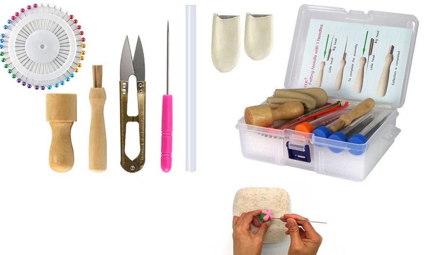 Image 3: 40 Pcs Needle Felting Kit for DIY Wool Felting