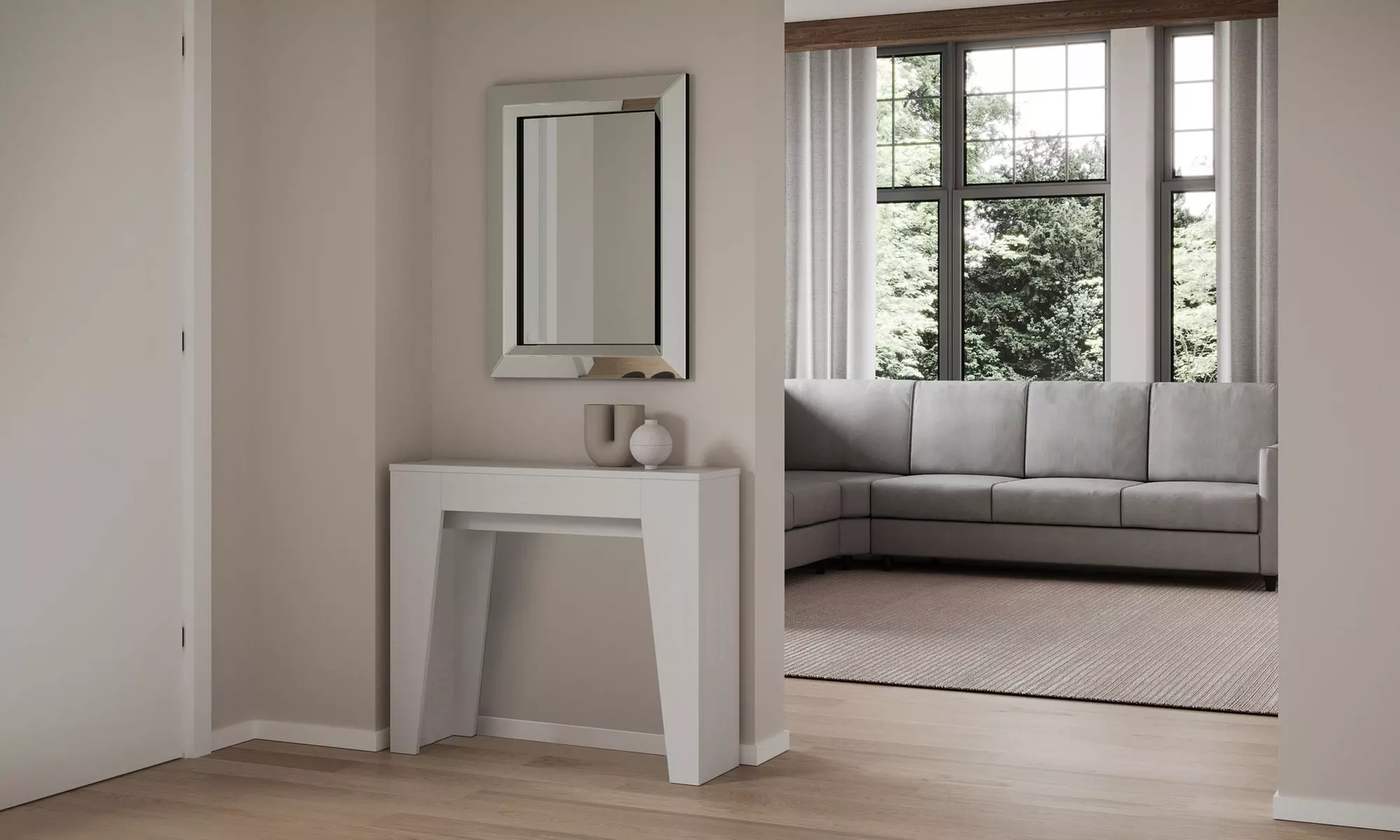 Consola extensible estrecha